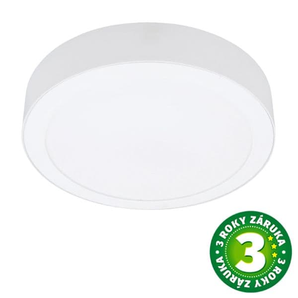 Prémiový přisazený LED panel 12W 1080lm, denní, kruhový, 16,8cm, 3 roky