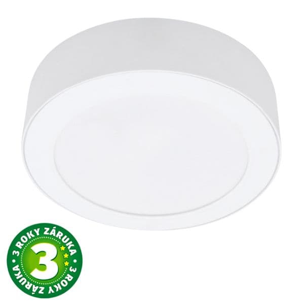 Prémiový přisazený LED panel 6W 540lm, studená, kruhový, 12,3cm, 3 roky záruka