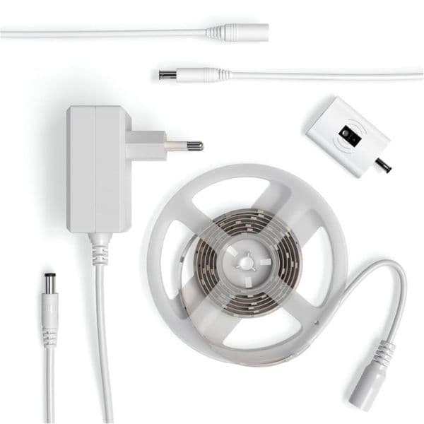 Set: voděodolný LED pásek 5W 453lm, teplá, 1m s infra čidlem pohybu a zdrojem - náhled 2