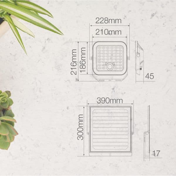 Venkovní solární LED reflektor 200W, 5500lm, studená bílá, samostatný solární panel, DO - náhled 5