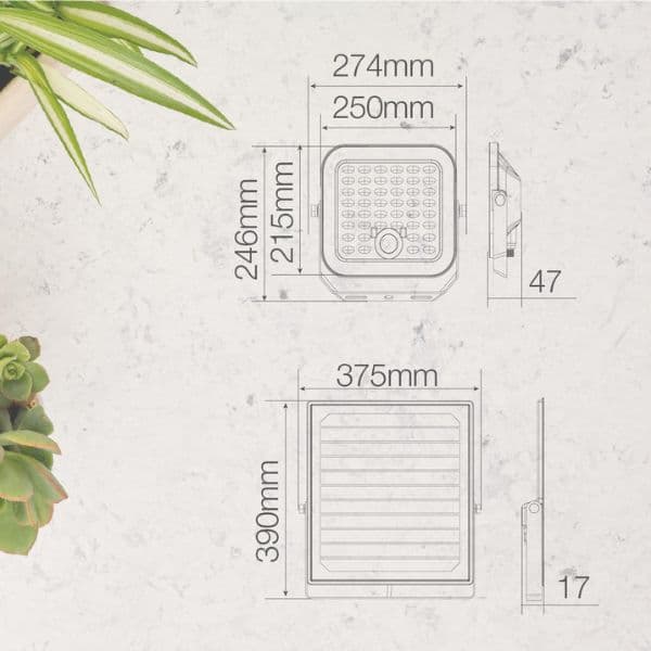 Venkovní solární LED reflektor 300W, 6380lm, studená bílá, samostatný solární panel, DO - náhled 5