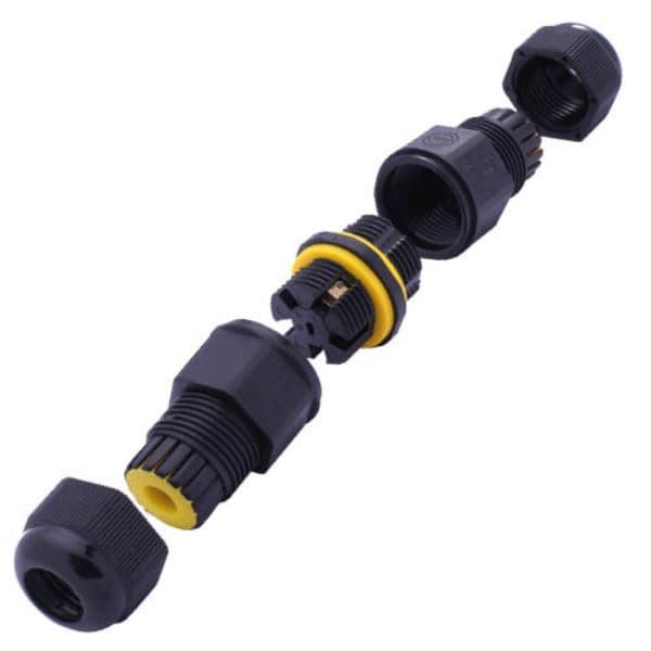Vodotěsná kabelová spojka dvou 5-žilových vodičů 0,5-2,5mm, IP68, celkem 5-9/9-12mm