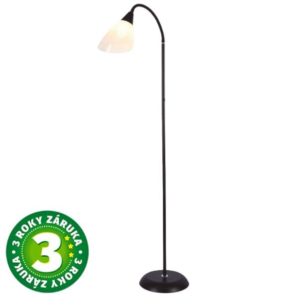 Stojací lampa Langadu 156cm, na 1 žárovku E27 max 40W, černá, 3 roky záruka