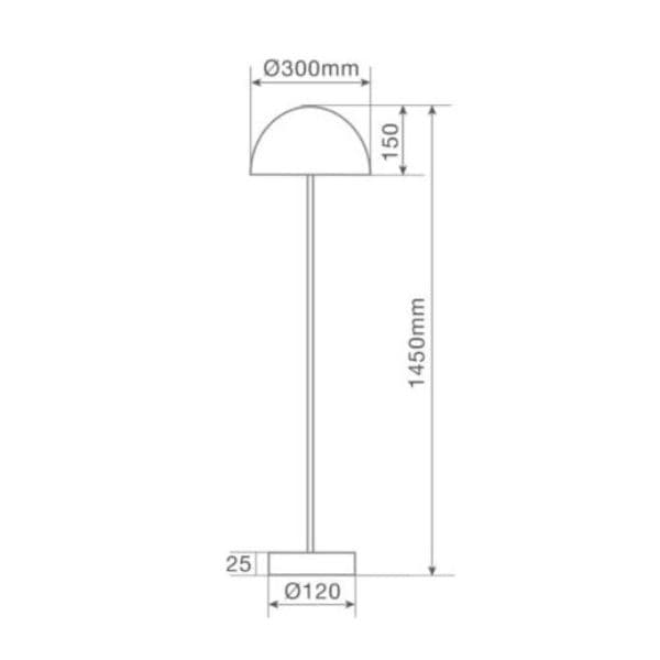 Stylová stojací lampa Gohira 145cm na 1 žárovku E27 max 40W, kovová, černá, 3 roky záruka - náhled 5