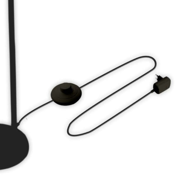 Stmívatelná LED stojací lampa Angel 12W 500lm denní světlo, černá - náhled 3