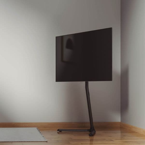 Stojan na TV 32"- 70" na podlahu Holmios, otočný o 70°, nosnost 40kg, černý, 10 let záruka - náhled 2