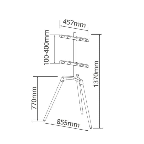Stojan na TV 45"- 65" na podlahu Holmios, otočný o 70°, nosnost 32kg, černý, 10 let záruka - náhled 3