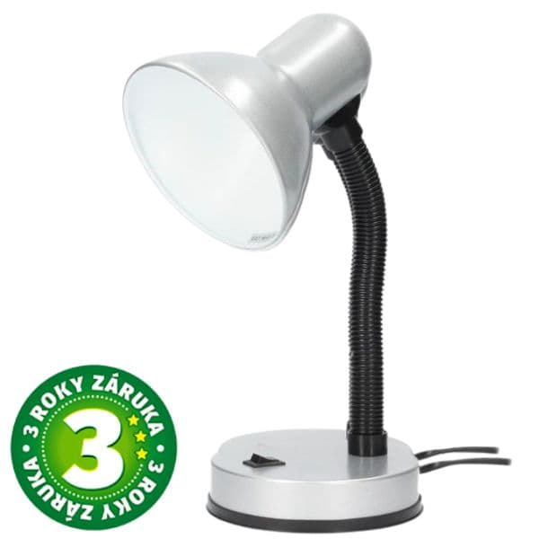 Stolní lampa na 1 žárovku E27 max 40W, šedá, Bell, 3 roky záruka