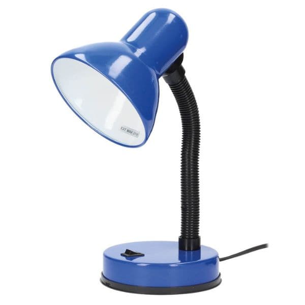 Stolní lampa na 1 žárovku E27 max 40W, modrá, Bell, 3 roky záruka - náhled 4