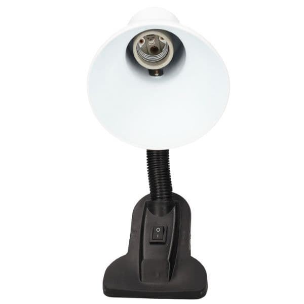 Stolní lampa s klipem na 1 žárovku E27 max 40W, bílá, Bunto, 3 roky záruka - náhled 2