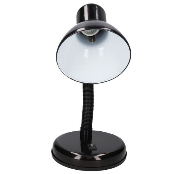 Stolní lampa na 1 žárovku E27 max 40W, černá, Hodori, 3 roky záruka - náhled 2