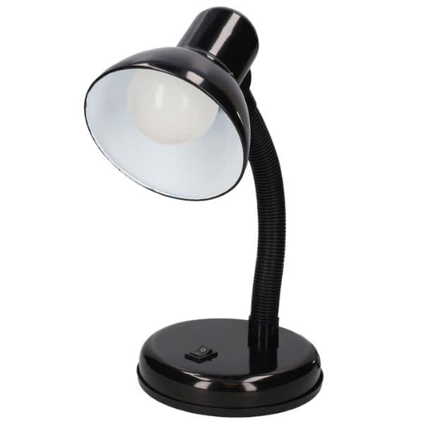 Stolní lampa na 1 žárovku E27 max 40W, černá, Hodori, 3 roky záruka - náhled 3