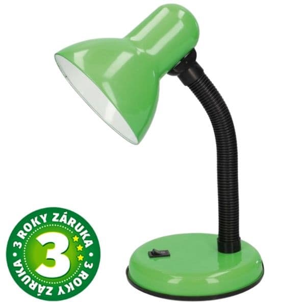 Stolní lampa na 1 žárovku E27 max 40W, zelená, Bell, 3 roky záruka