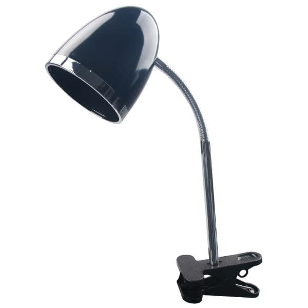 Stolní lampa s klipem na 1 žárovku E27 max 15W, černá
