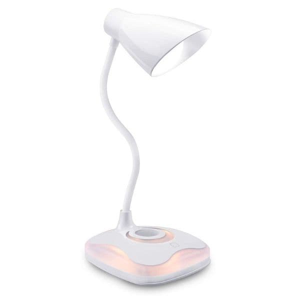 Nabíjecí stmívatelná LED stolní lampa 3,2W 300lm denní světlo, noční světlo v podstavci - náhled 1