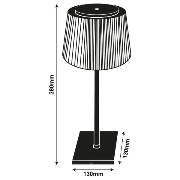 Nabíjecí LED stolní lampa 4W 270lm CCT (teplé, denní a studené světlo), USB, černá - náhled 2