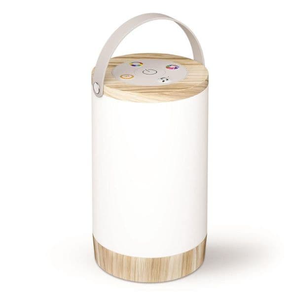 Nabíjecí stmívatelná barevná LED stolní lampa 1,8W 120lm RGB+W s barevnou hudbou - náhled 1
