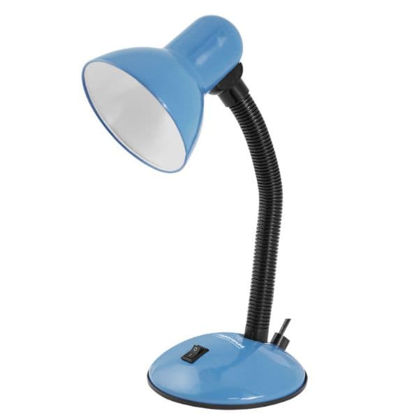Stolní lampa na 1 žárovku E27 max 12W, světle modrá