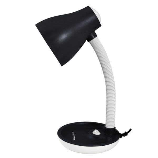 Moderní stolní lampa na 1 žárovku E27, černobílá - náhled 2