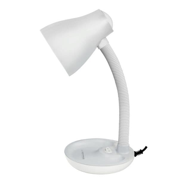 Moderní stolní lampa na 1 žárovku E27, bílá - náhled 2