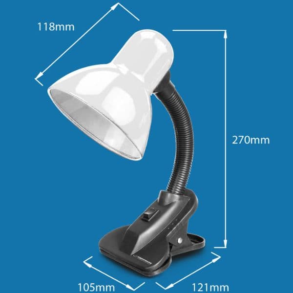 Stolní lampa s klipem na 1 žárovku E27, zelená - náhled 2