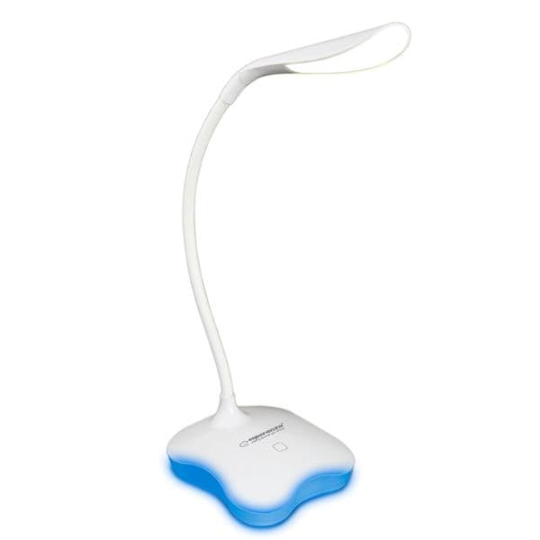Stmívatelná LED stolní lampička, 3W, studené světlo, s nočním světlem, bílá - náhled 2