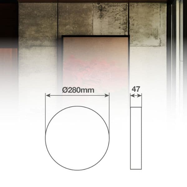 Prémiové LED stropní svítidlo Kandak 28cm 18W 1620lm CCT, 3 roky záruka - náhled 5