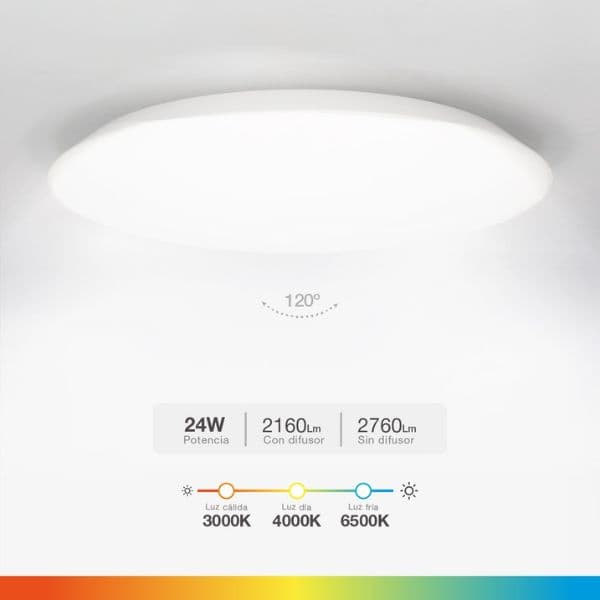Prémiové LED stropní svítidlo Kandak 38cm 24W 2160lm CCT, 3 roky záruka - náhled 2
