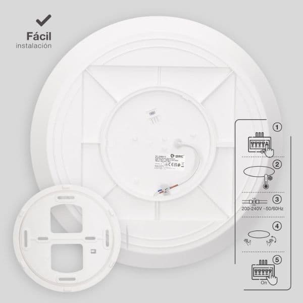 Prémiové LED stropní svítidlo Kandak 38cm 24W 2160lm CCT, 3 roky záruka - náhled 4