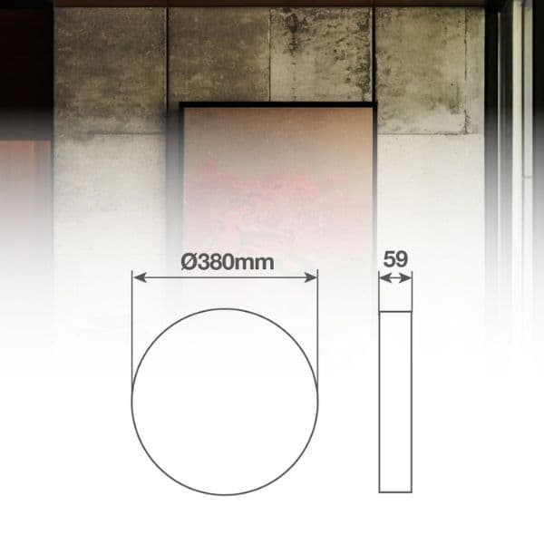 Prémiové LED stropní svítidlo Kandak 38cm 24W 2160lm CCT, 3 roky záruka - náhled 5