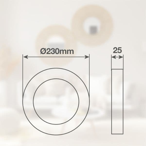 Prémiové led stropní svítidlo Belair stmívatelné 23cm 18W 1260lm CCT, IP44, 3 roky záruka - náhled 4