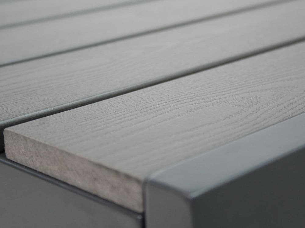 Hliníkový set: stůl Jerry 220cm tmavě šedý a 8 designových křesel Jasper - náhled 3