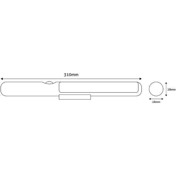 Nabíjecí magnetické LED světlo do skříně s čidlem pohybu 2,5W 200lm 31cm, teplá - náhled 5