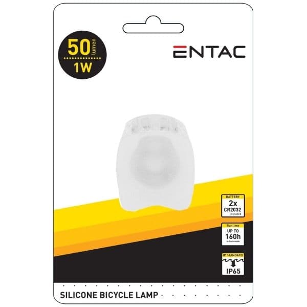 LED světlo na kolo 1W 50lm IP65, bílé - blikačka - náhled 2