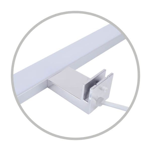 LED světlo nad zrcadlo 60cm, 12W, 960lm, denní, chrom, na zeď, zrcadlo i vodorovně, 3 roky - náhled 5