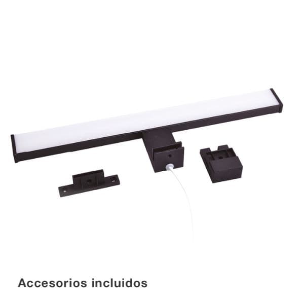 LED světlo nad zrcadlo 60cm, 12W, 960lm, denní, černé, na zeď, zrcadlo i vodorovně, 3 roky - náhled 3