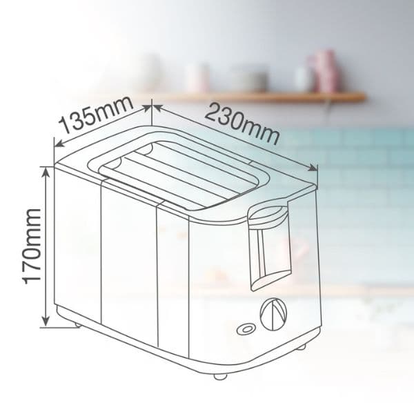 Topinkovač na 2 toasty Väline Avocato 700W funkce přihřátí a rozmrazení bílý 3 roky zár. - náhled 5