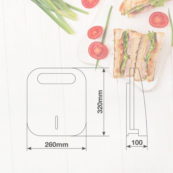 Toustovač Väline Namsok na 8 trojúhelníkových toastů, 1400W, bílý, 3 roky záruka - náhled 5