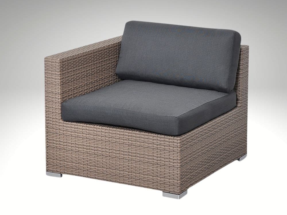 Zahradní set - sofa ALLEGRA pro 2 osoby, šedobéžový umělý ratan 166cm - náhled 3