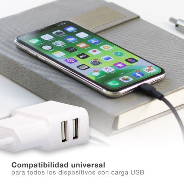 USB nabíjecí adaptér do sítě 5V/2A, 2xUSB A, bílý, 3 roky - náhled 4