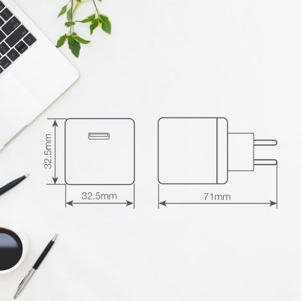 USB nabíjecí adaptér do sítě 5V/3A, 1xUSB C, rychlonabíjení, bílý, 3 roky - náhled 5