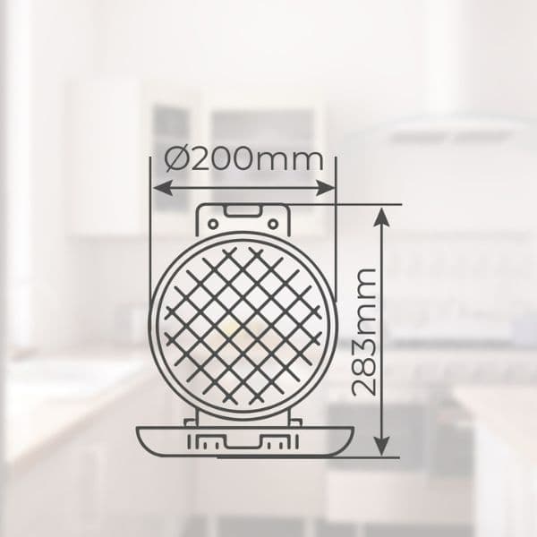 Vaflovač Väline Northam na 4 vafle, kruhový, 1000W, pečící deska 20cm, 3 roky záruka - náhled 5