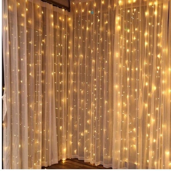 LED vánoční závěs 1,5m x 1,5m, venkovní, teplé světlo, 150 LED, 3,6W, do zásuvky, 8 režimů - náhled 3