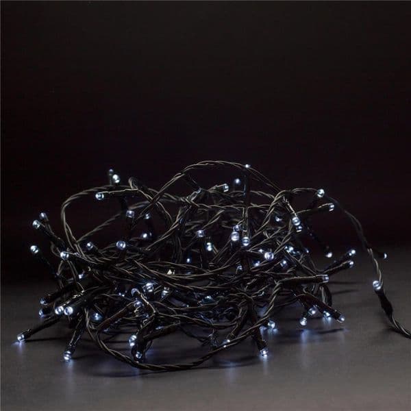 LED vánoční závěs 8m x 0,7m, venkovní, studené světlo 360 LED, 6W prodloužení bez adaptéru