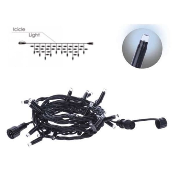 LED vánoční závěs 8m x 0,7m, venkovní, studené světlo 360 LED, 6W prodloužení bez adaptéru - náhled 2