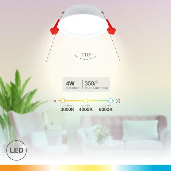 Prémiové podhledové LED svítidlo Lumati 4W 350lm, CCT, bílé, kruh, 7,5cm, 3 roky záruka - náhled 2