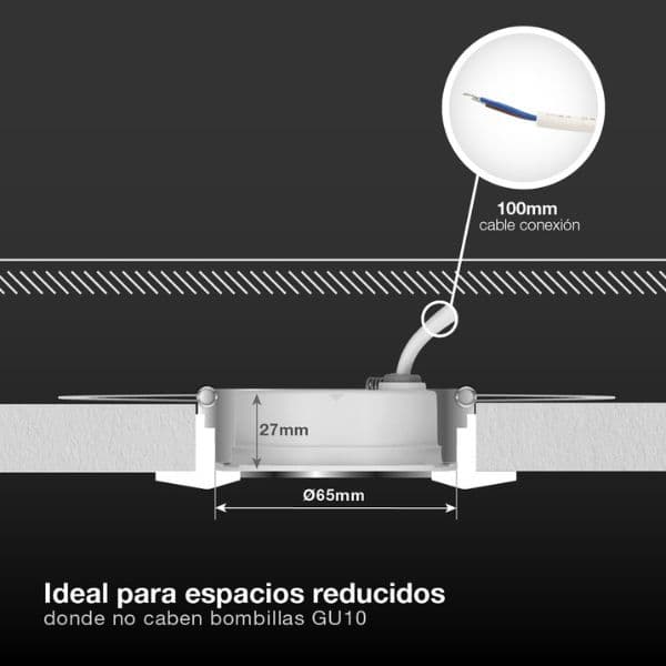 Prémiové podhledové LED svítidlo Lumati 4W 350lm, CCT, bílé, kruh, 7,5cm, 3 roky záruka - náhled 4