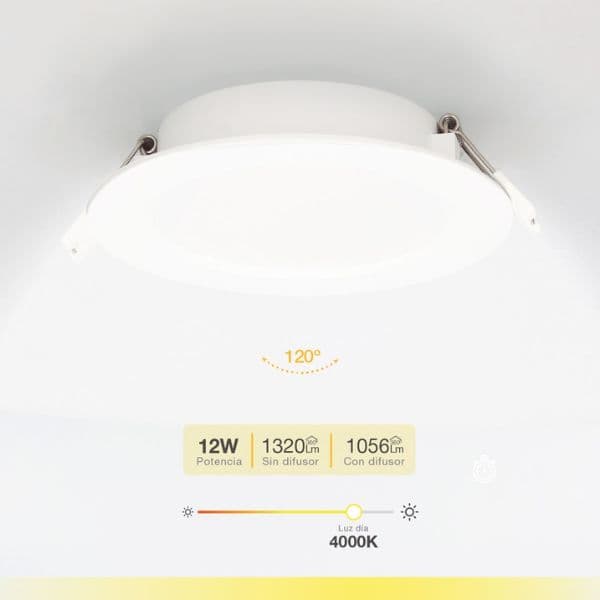 Vestavný LED panel 12W 1056lm, denní, kruhový, 17cm, 3 roky - náhled 2