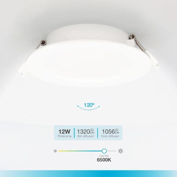 Vestavný LED panel 12W 1056lm, studená, kruhový, 17cm, 3 roky - náhled 2