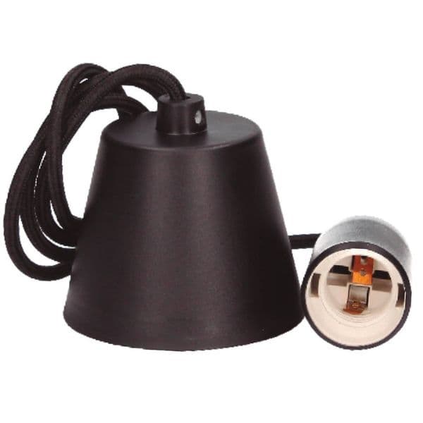 Závěsné stropní svítidlo na 1 žárovku E27 max 60W, délka 1m, GSC, černé - náhled 2